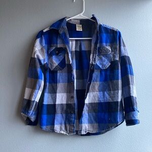 Faded Glory Boys Flannel Button Down Shirt